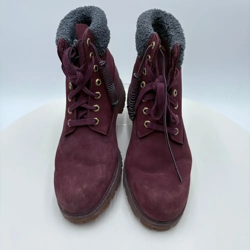 Timberland Men's burgundy boots - Picture 2 of 7